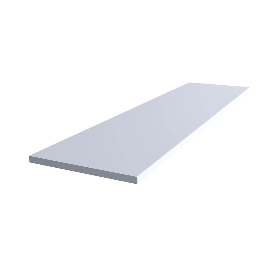 Bathroom Laminate Worktop Gloss White Modern (T) 2.4cm x (L) 150cm x (W) 38.5cm - Image 1