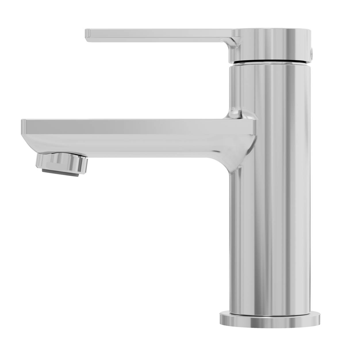 Bathroom Basin Tap Mini Mixer Gloss Chrome Single Lever Clicker Waste Modern - Image 3