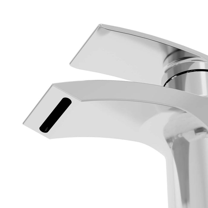 Bathroom Basin Tap Mixer Chrome Single Lever Waterfall Cascade Spout Waste - Image 4