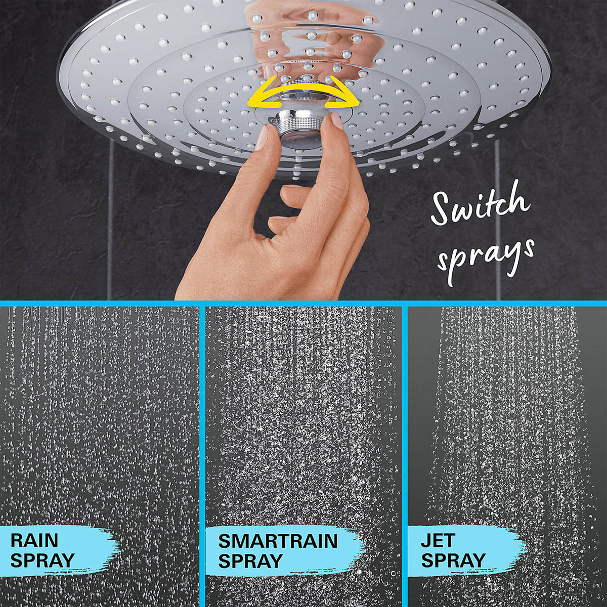 Grohe Vitalio Joy 260 Thermostatic Mixer Shower 2 Head Chrome - Image 5