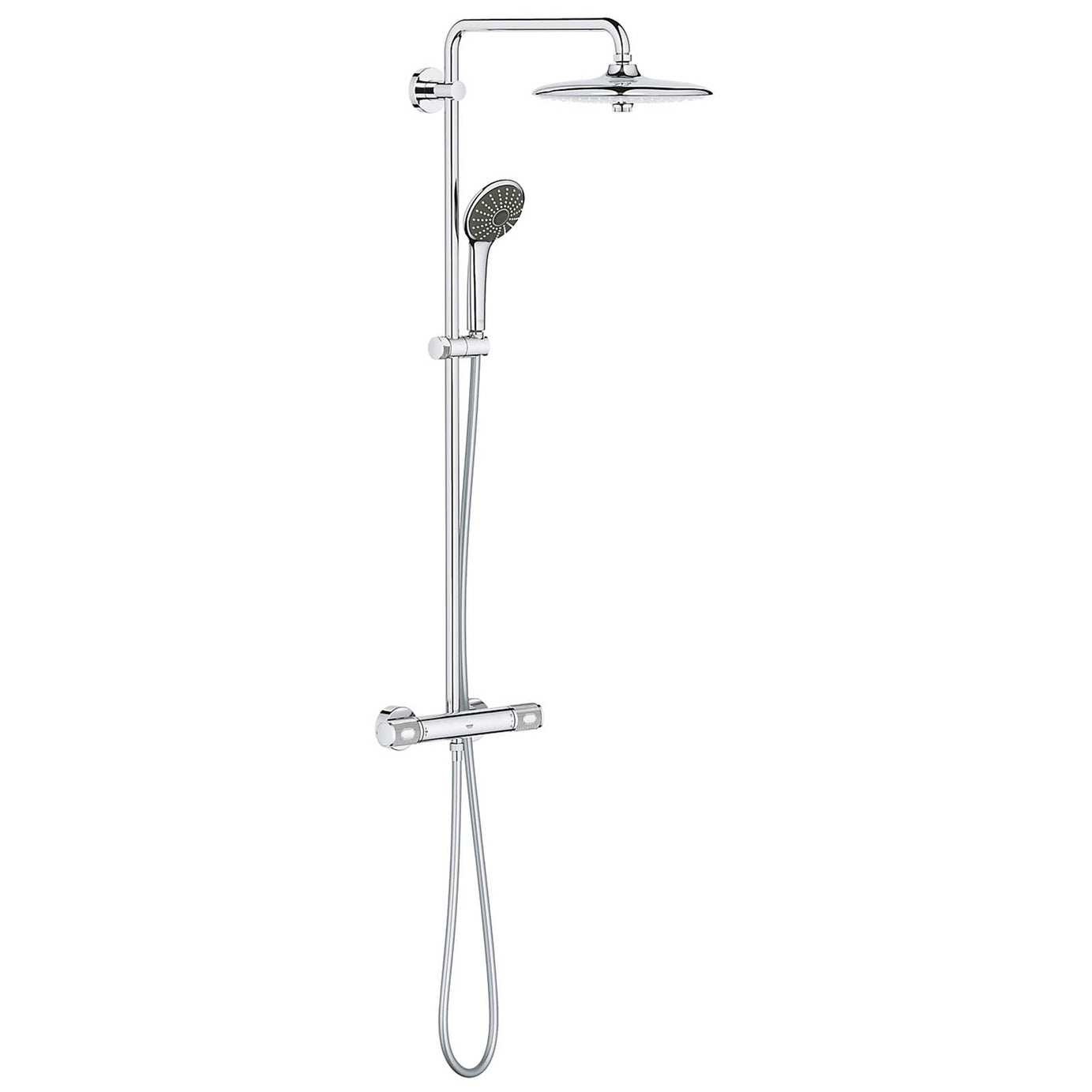 Grohe Vitalio Joy 260 Thermostatic Mixer Shower 2 Head Chrome Bar - Image 1