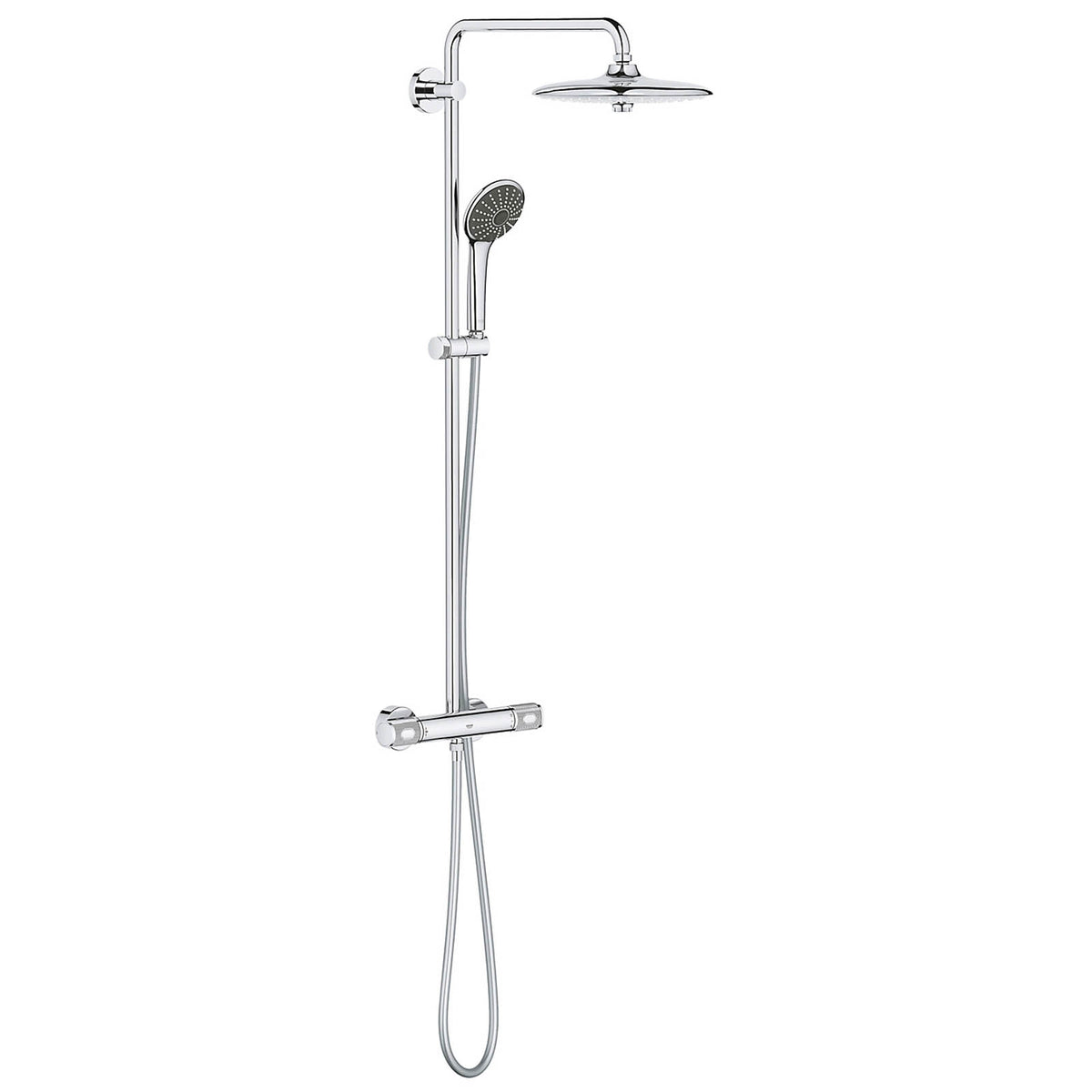 Grohe Vitalio Joy 260 Thermostatic Mixer Shower 2 Head Chrome Bar - Image 1