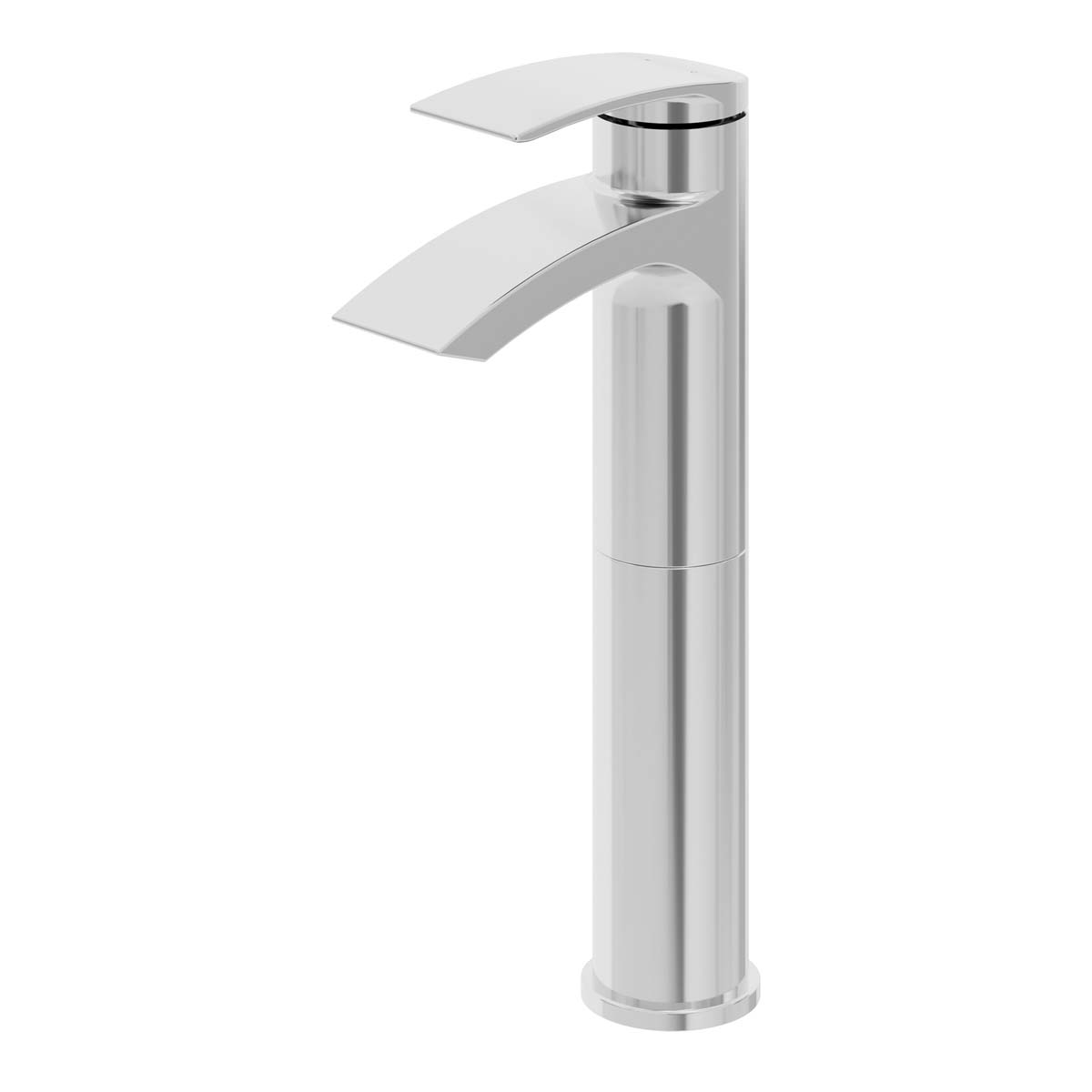 Bathroom Basin Tap Mixer Chrome Tall Single Lever Waterfall Cascade Spout Modern - Image 1