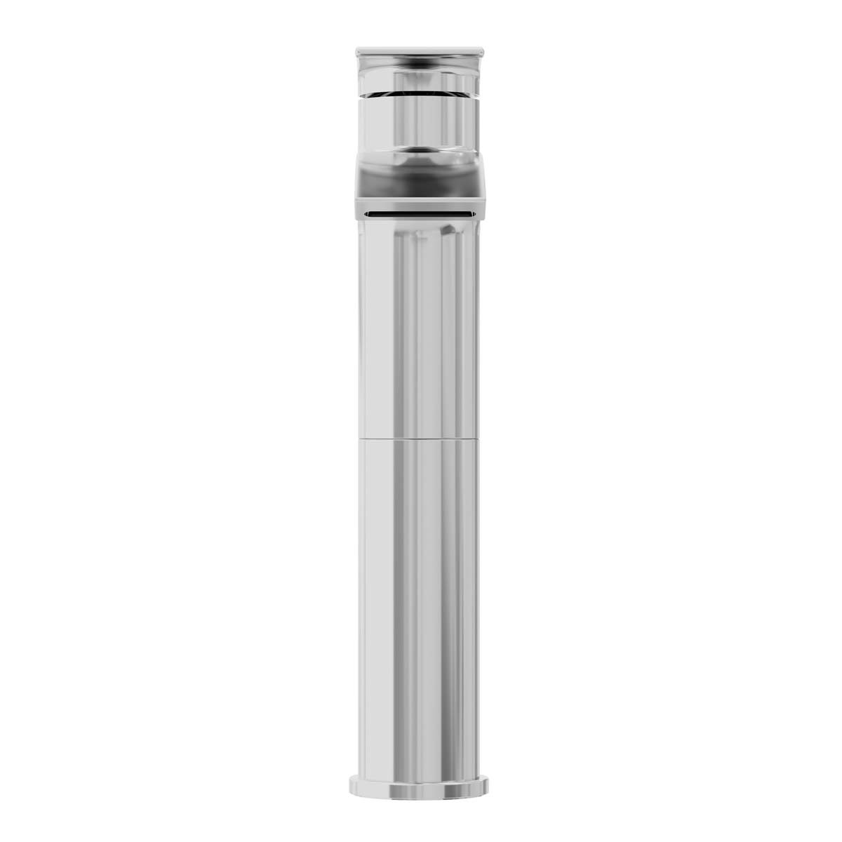 Bathroom Basin Tap Mixer Chrome Tall Single Lever Waterfall Cascade Spout Modern - Image 2