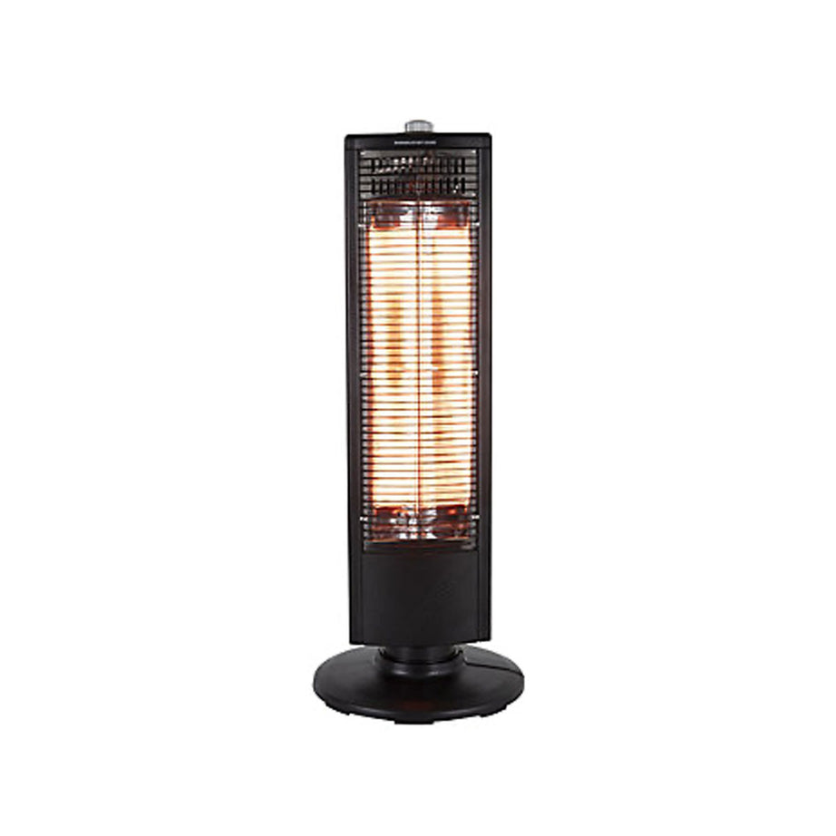 Electric Heater Portable Carbon Fibre Black Oscillation Lightweight Indoor 1000W - Image 1