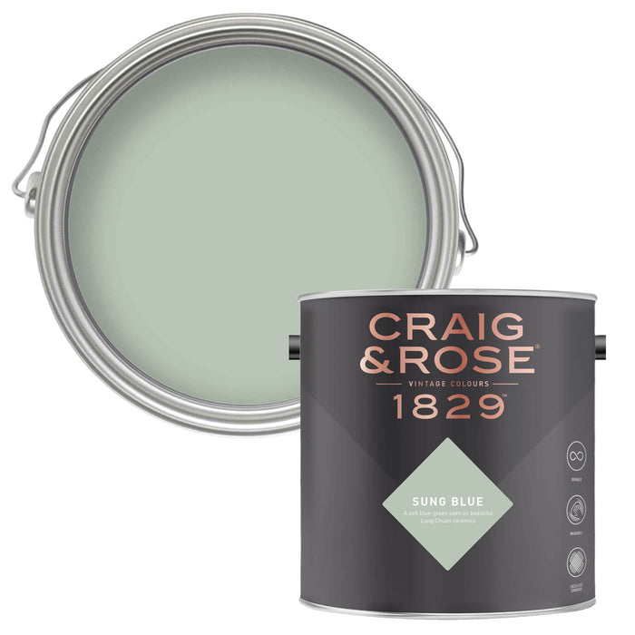 Chalky Emulsion Paint Sung Blue Water Based Interior For Walls Furniture 2.5L - Image 1