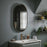 Bathroom LED Mirror Illuminated Oval Wall-Mounted Demister Pad (H)80 (W)50cm - Image 2