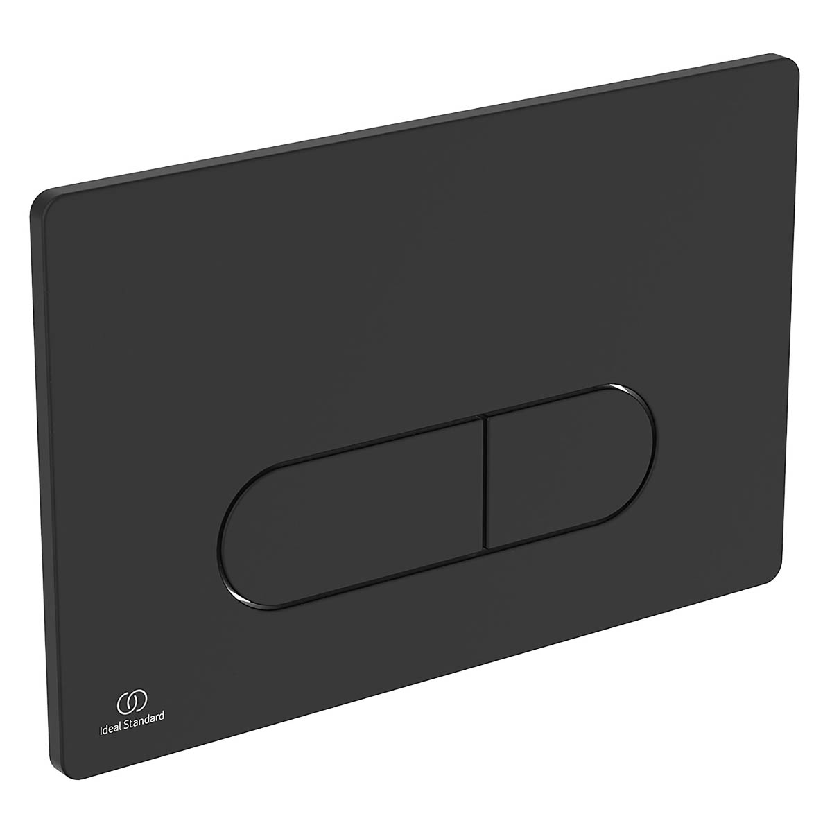 Ideal Standard Dual Flush Plate Wall-Mounted Silk Black Rounded (H)154 (W)234mm - Image 1