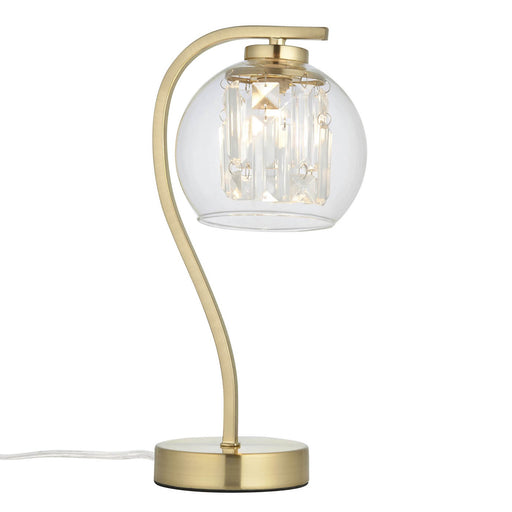Table Lamp Gold Glass Metal G9 Dimmable Touch Control Living Room Bedroom 36cm - Image 1