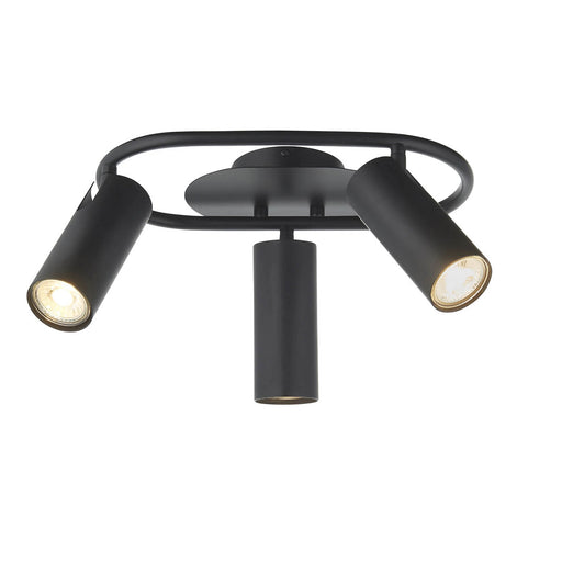 LED Ceiling Spot Light 3 Way Multi Arm Dimmable Modern Matt Black Adjustable - Image 1