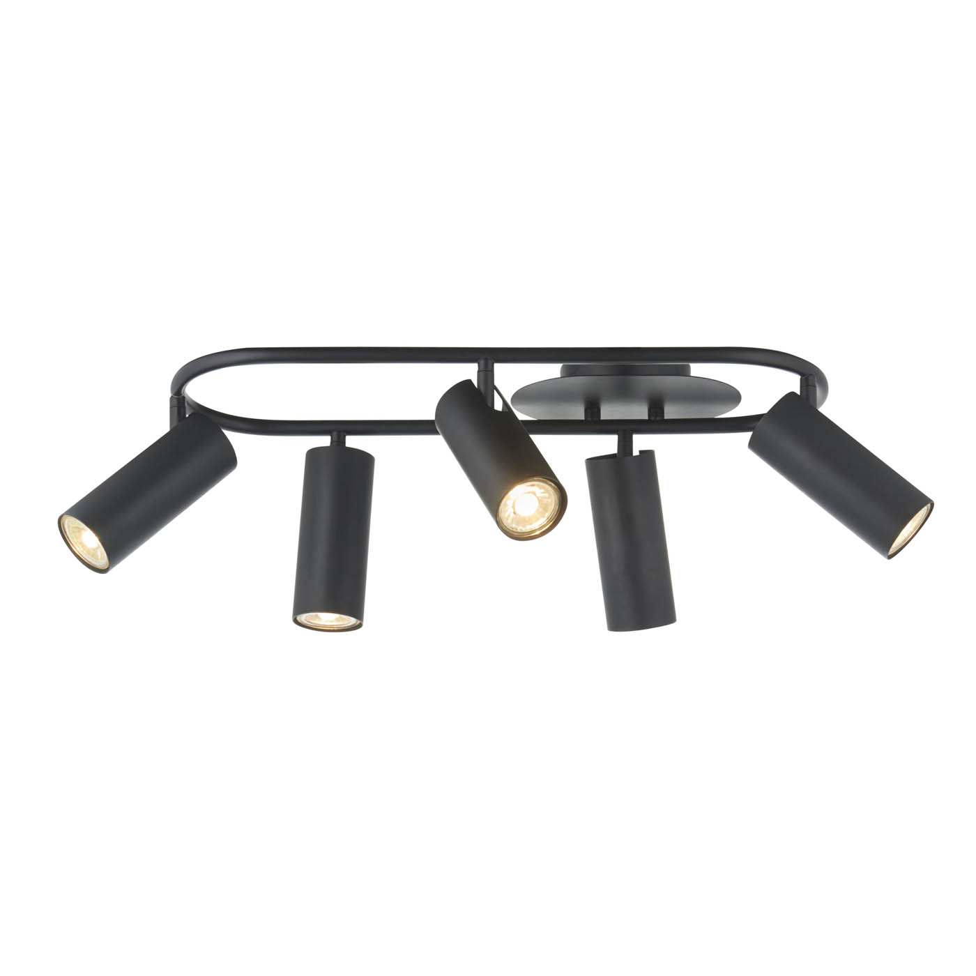 LED Ceiling Light 5 Way Matt Metal Black Dimmable Kicthen Dining  Modern - Image 1