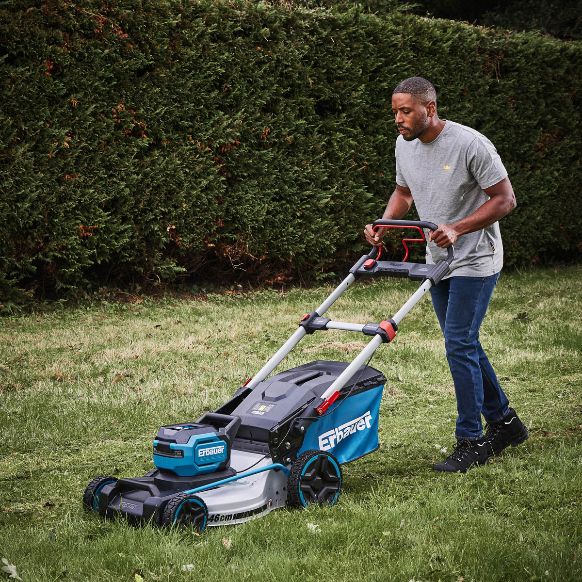 Erbauer Rotary Lawnmower Cordless ERT1042GLM 18/36V 1x 8.0/4.0Ah EXT Li-Ion - Image 8