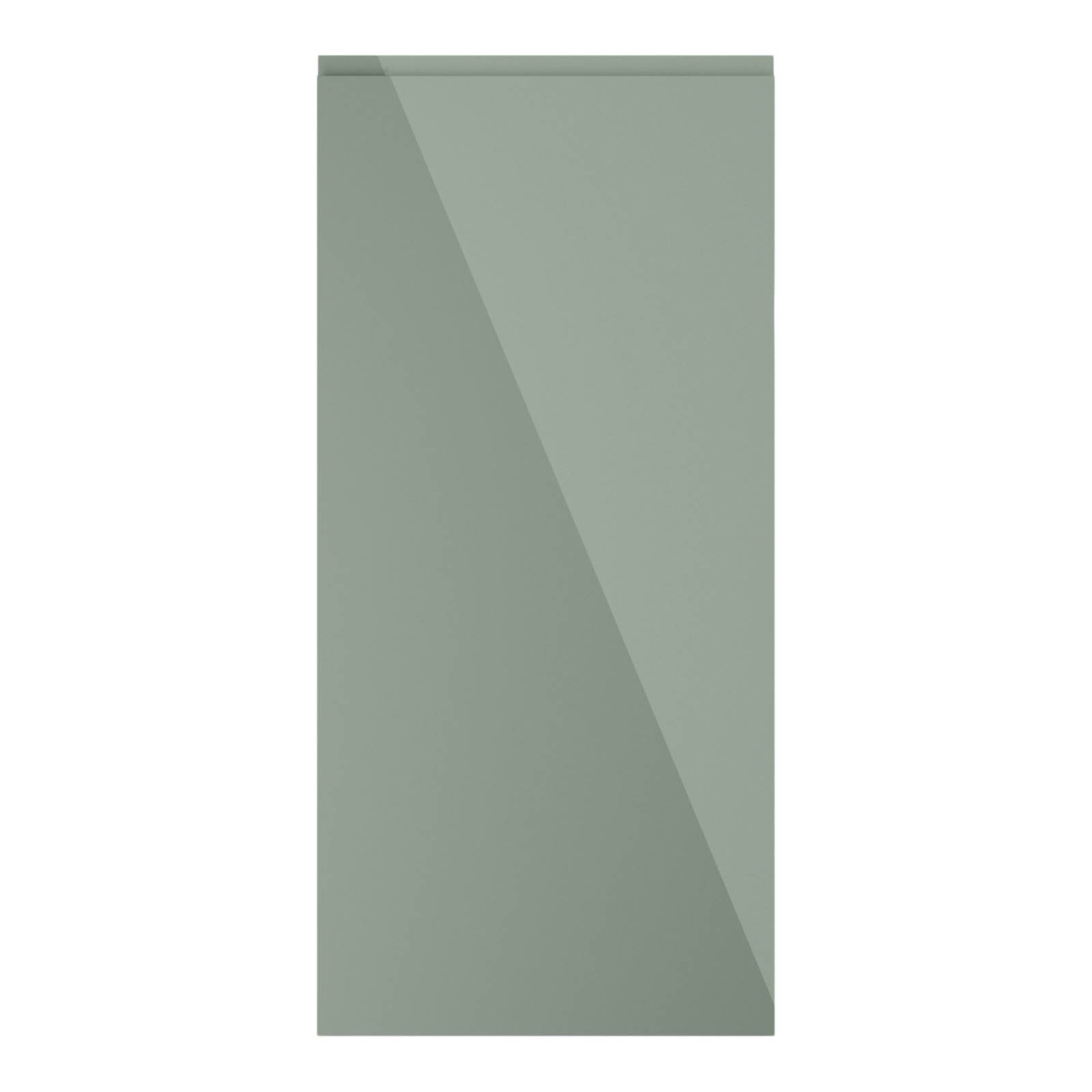 GoodHome Larder Cabinet door 70:30 Gloss reed green (W)600 (H)1287 (T)19mm - Image 1