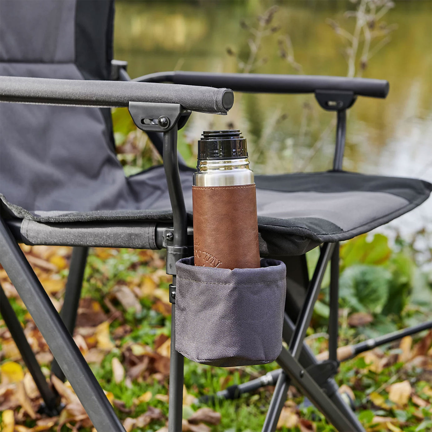 Vatani Grey Foldable Camping Chair Heated Outdoor Garden Fishing Chair - Image 7