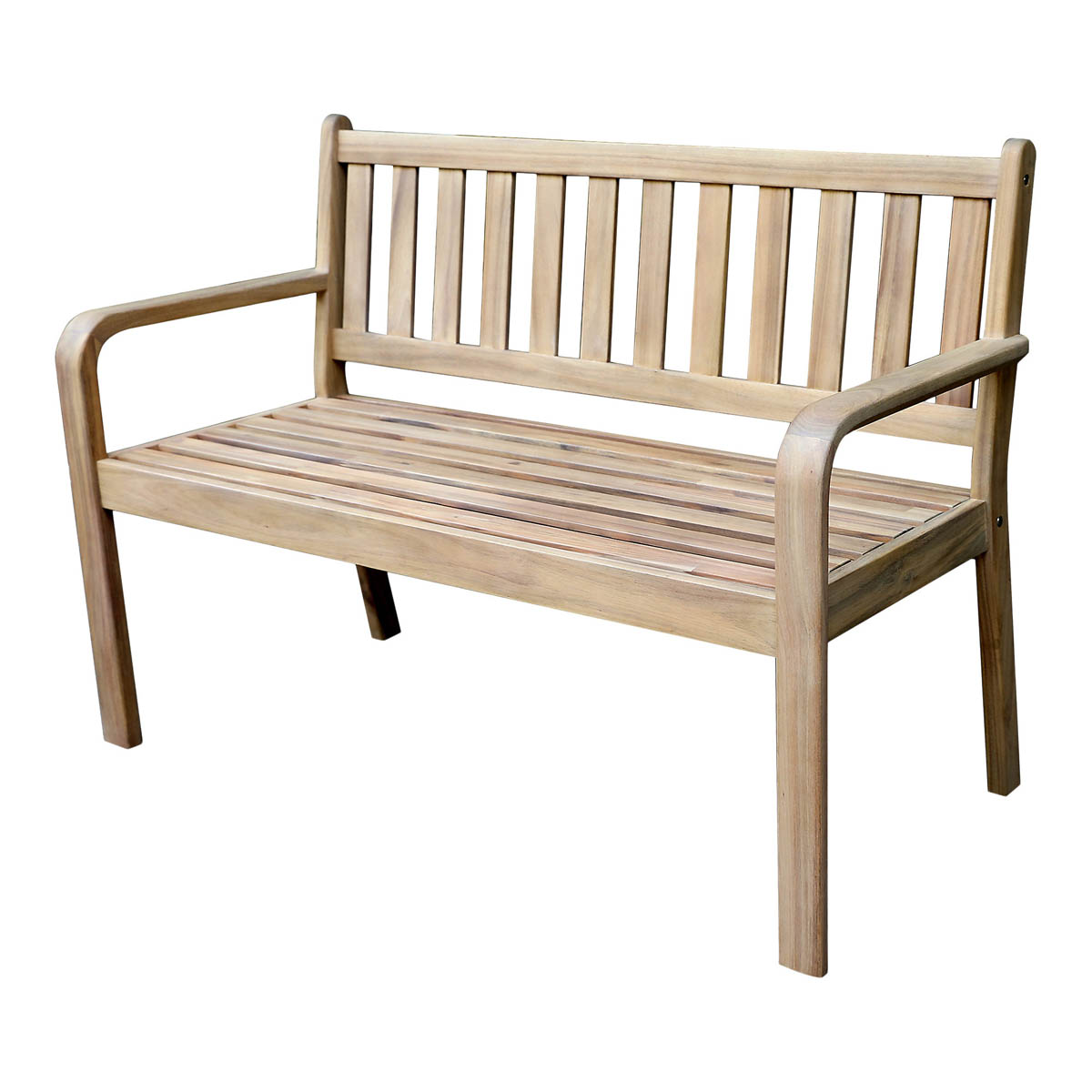 Garden Bench 2 Seater Natural Wooden Seating Furniture Outdoor Patio Balcony - Image 2