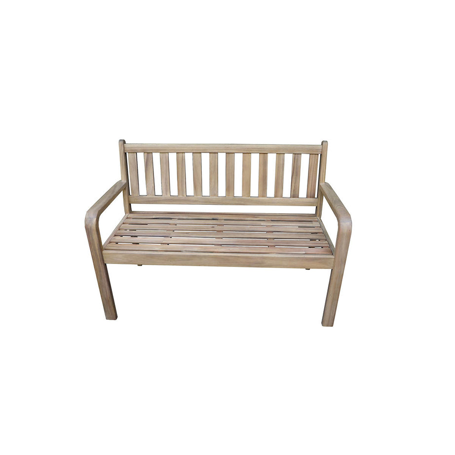 Garden Bench 2 Seater Natural Wooden Seating Furniture Outdoor Patio Balcony - Image 5