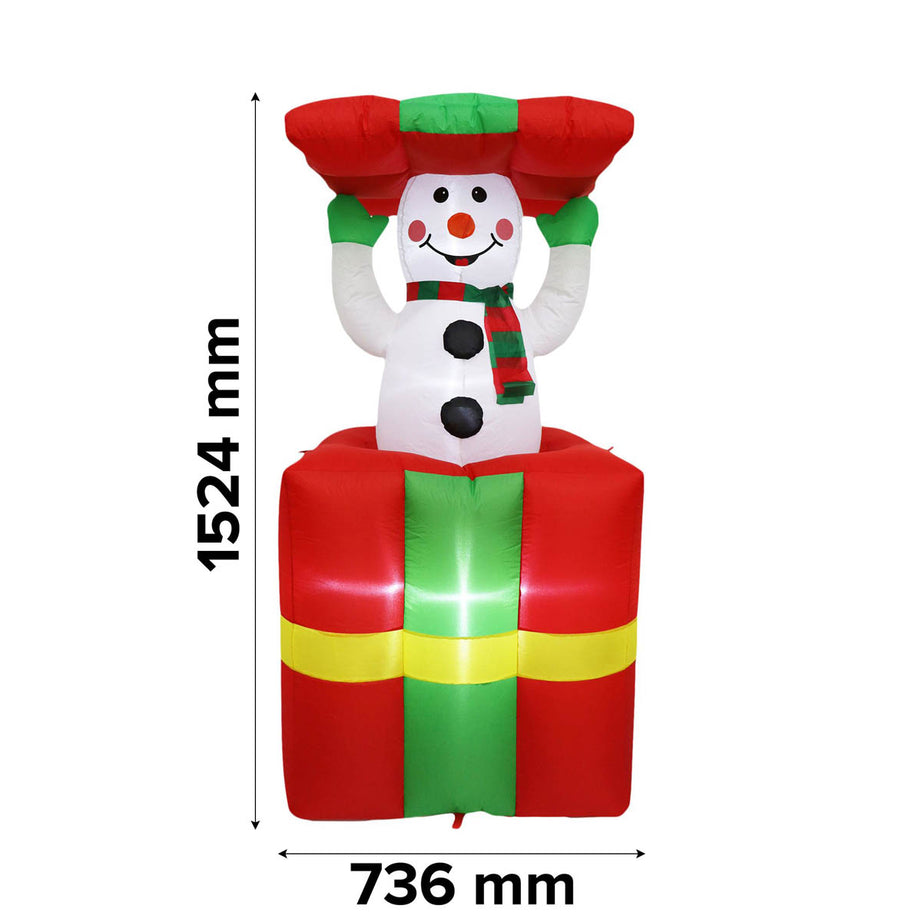 Christmas Inflatable Snowman LED 5ft Weather Resistant Indoor Outdoor (H)1.52m - Image 4