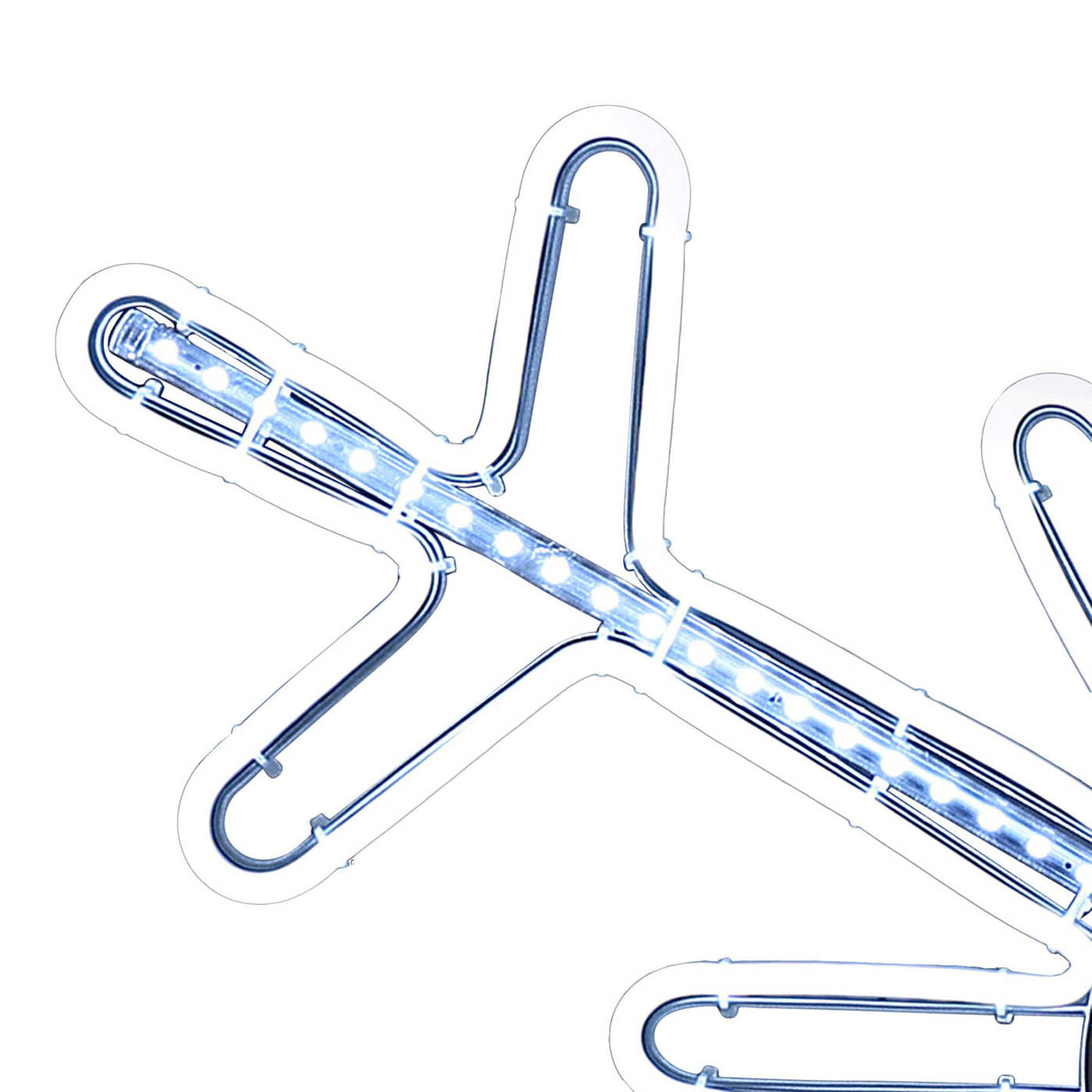 Christmas Snowflake Silhouette LED Pre-Lit Ice White Indoor Timer (H) 730mm - Image 4