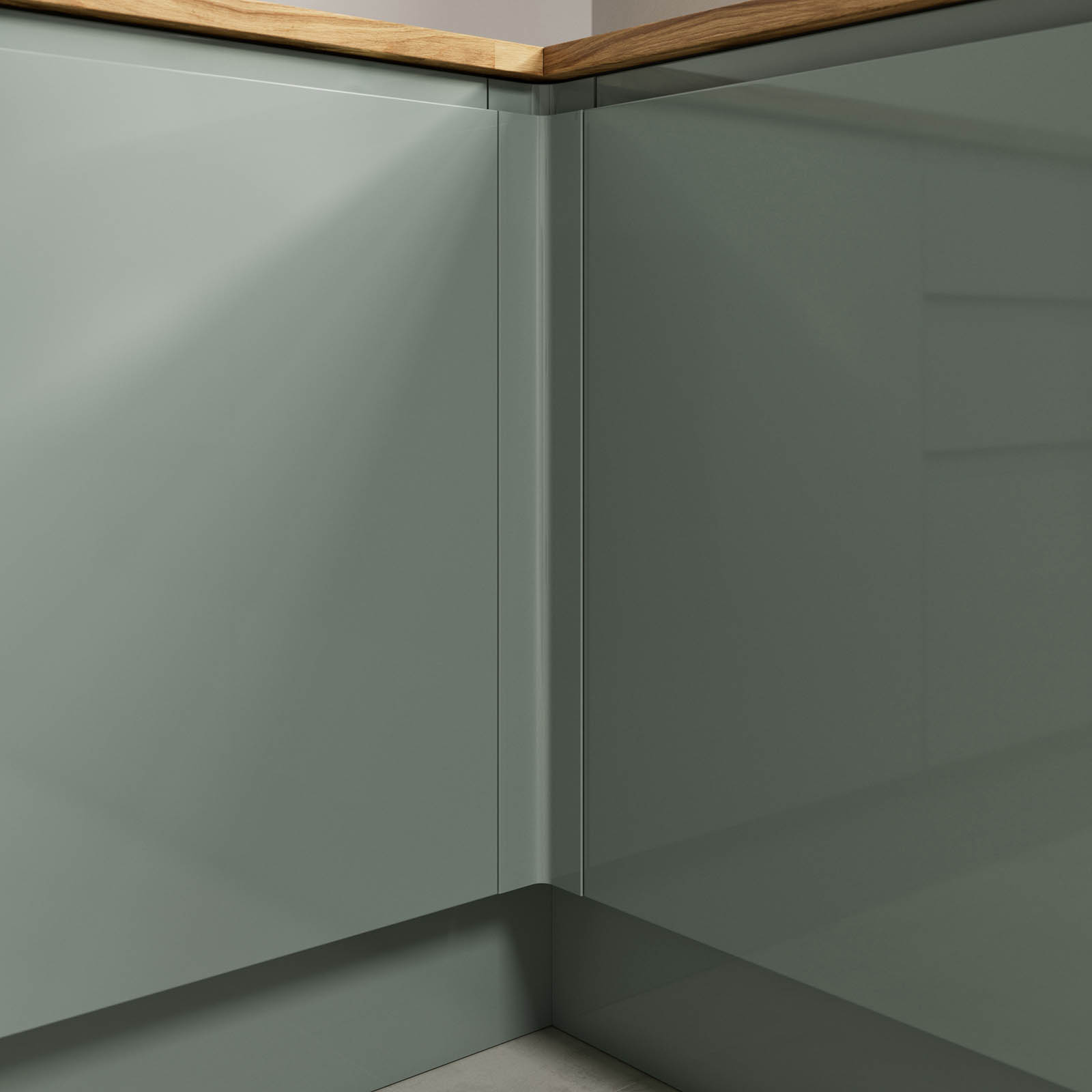 GoodHome Garcinia Gloss reed green Standard Corner post, (W)59mm (H)715mm - Image 2