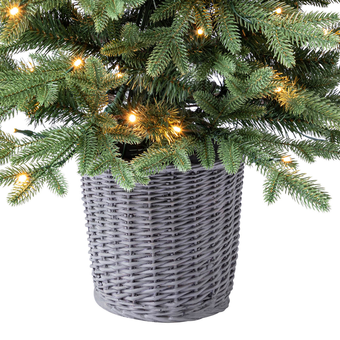 Artificial Christmas Tree Pre-Lit 4ft Full Green LED Warm White 8 Functions - Image 4