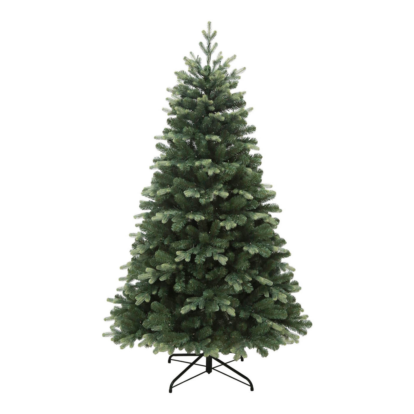 Christmas Tree 6ft Green Artificial LED Pre Lit Warm White Hinged Home Indoor - Image 1