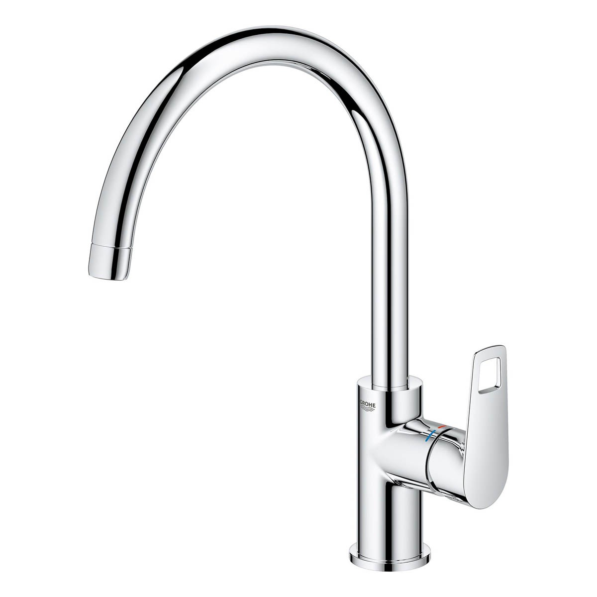 Grohe Kitchen Mixer Tap Side Lever Swivel Brass Chrome Plated Contemporary - Image 4