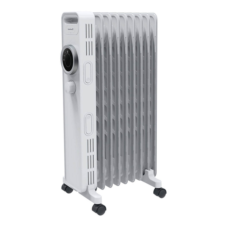 Oil Filled Radiator Electric 2000W 3 Heat Settings White Adjustable Thermostat - Image 1