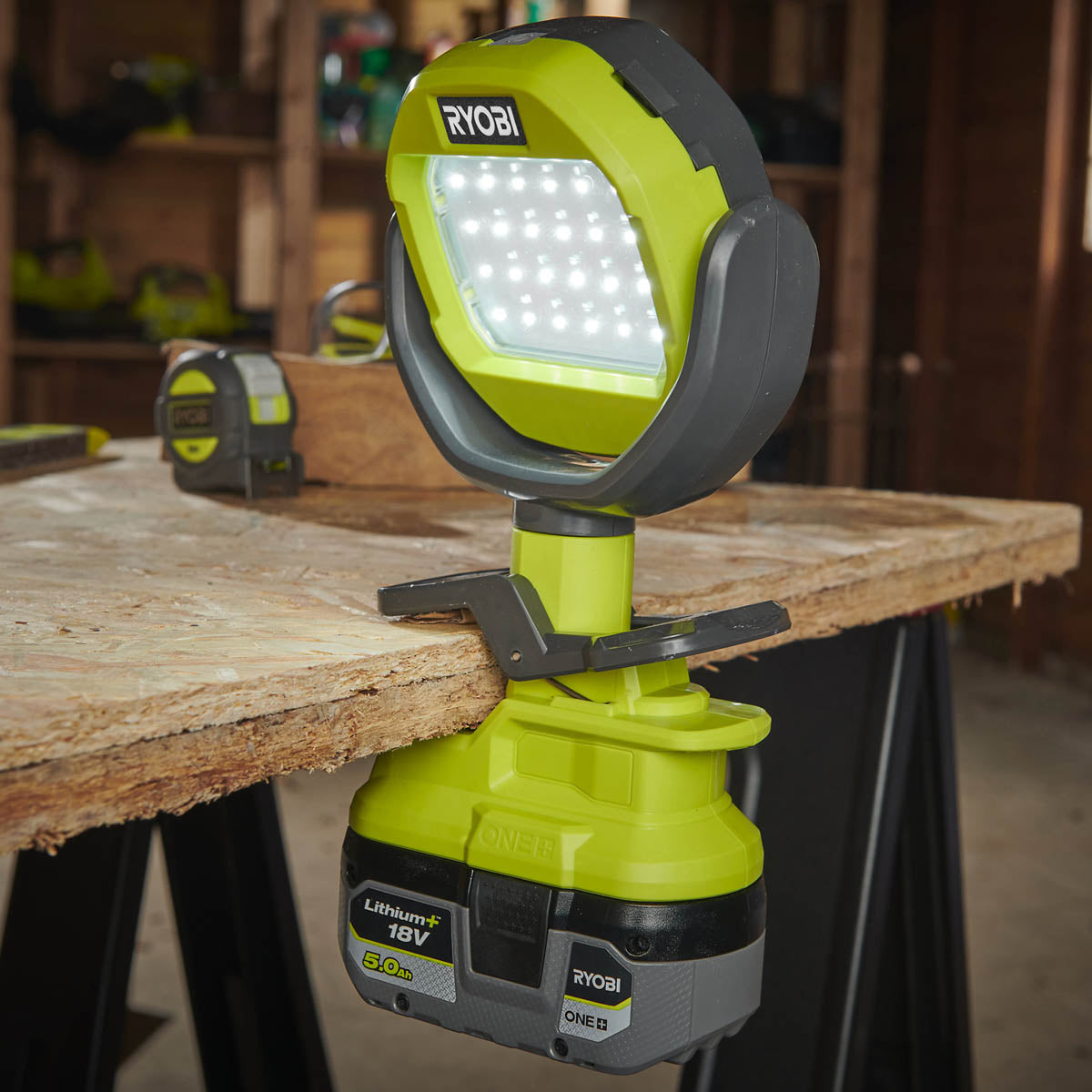 Ryobi Work Clamp Light LED Cordless RLCL18-0 Pivoting 18V Li-Ion Body Only - Image 3