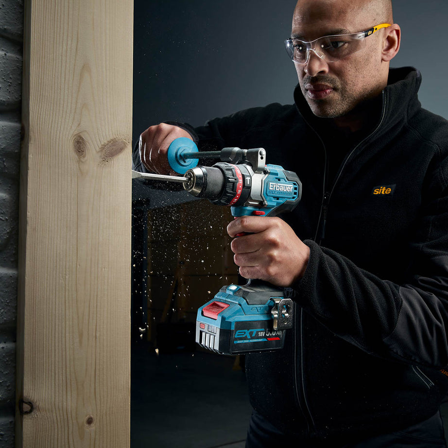 Erbauer Combi Drill ERI1107COM Cordless 18V EXT Keep Cool LED Light Body Only - Image 3