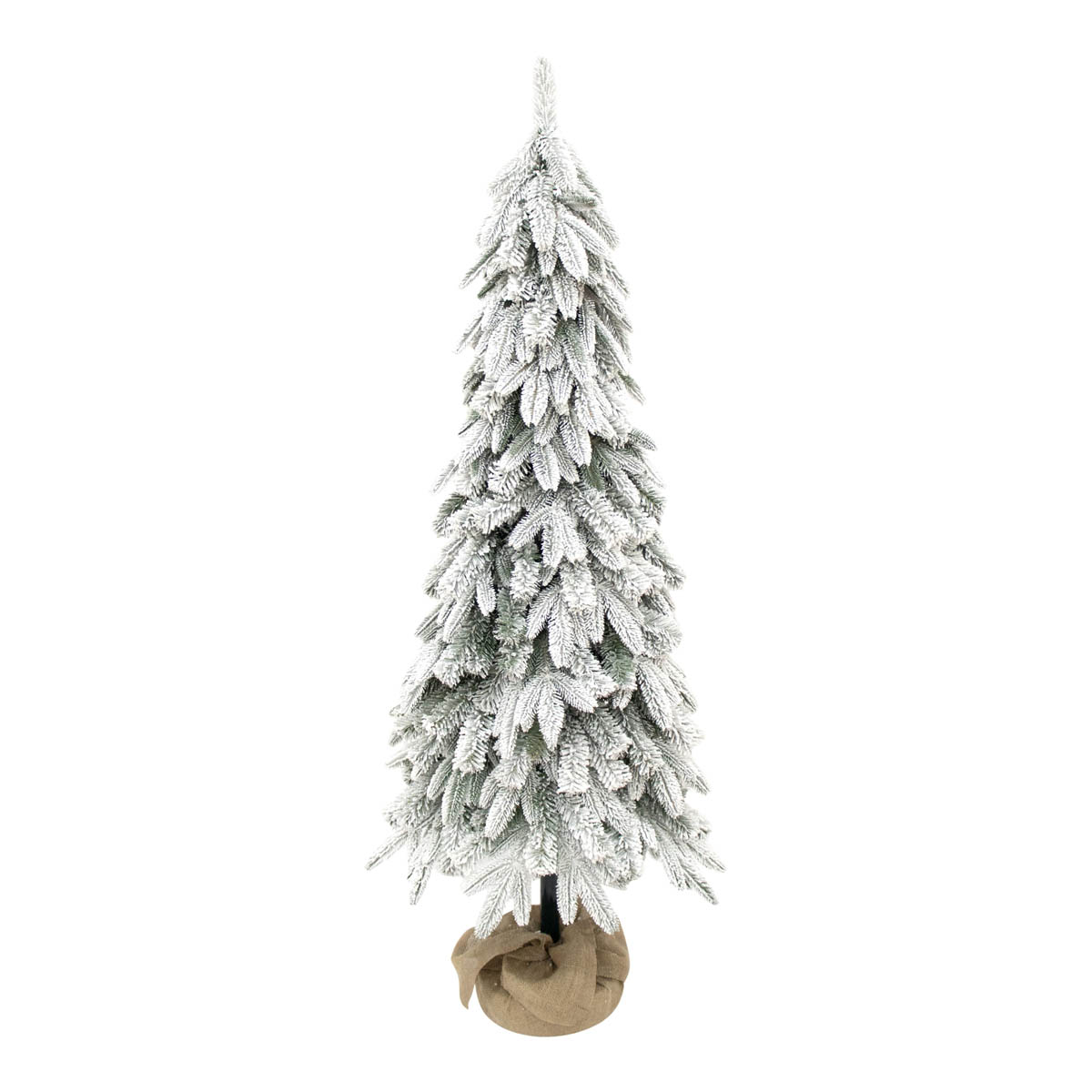 Christmas Tree 5ft Green Artificial Frosted Effect Slim Wrapped Indoor Home - Image 2