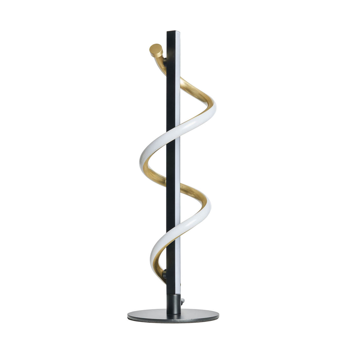 Inlight Table Lamp LED Integrated Spiral Matt Black Brass Finish Modern - Image 5