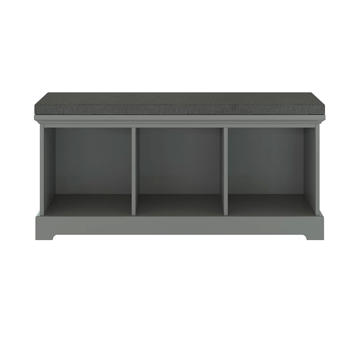 Grey 3 Pair Shoe Cabinet Bevelled Mirror Door Hallway Storage Cupboard - Image 2