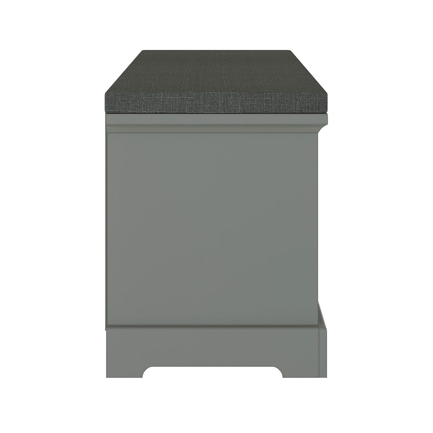 Grey 3 Pair Shoe Cabinet Bevelled Mirror Door Hallway Storage Cupboard - Image 3
