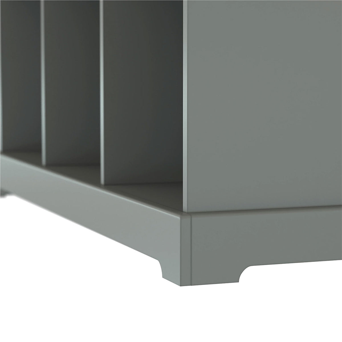 Grey 3 Pair Shoe Cabinet Bevelled Mirror Door Hallway Storage Cupboard - Image 5