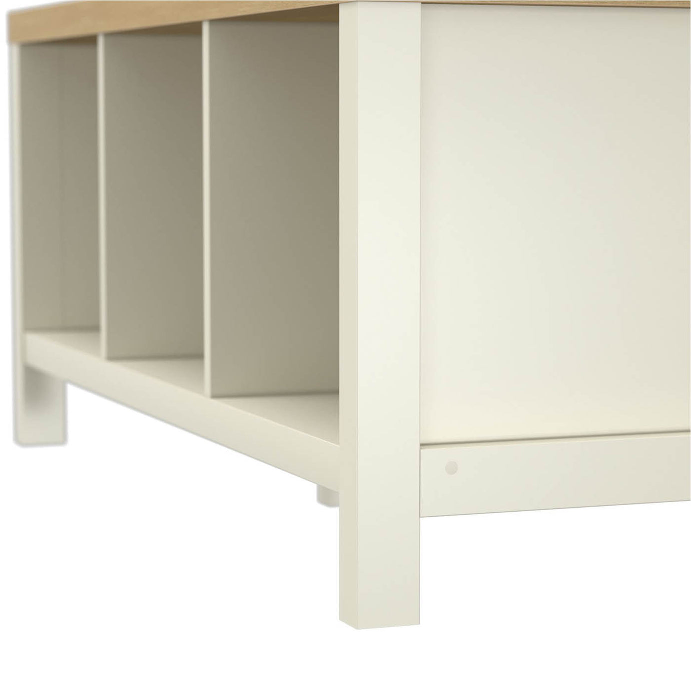 Cube Shelving Unit 3 Compartments Oak Effect Contemporary (H)493mm (W)390mm - Image 7