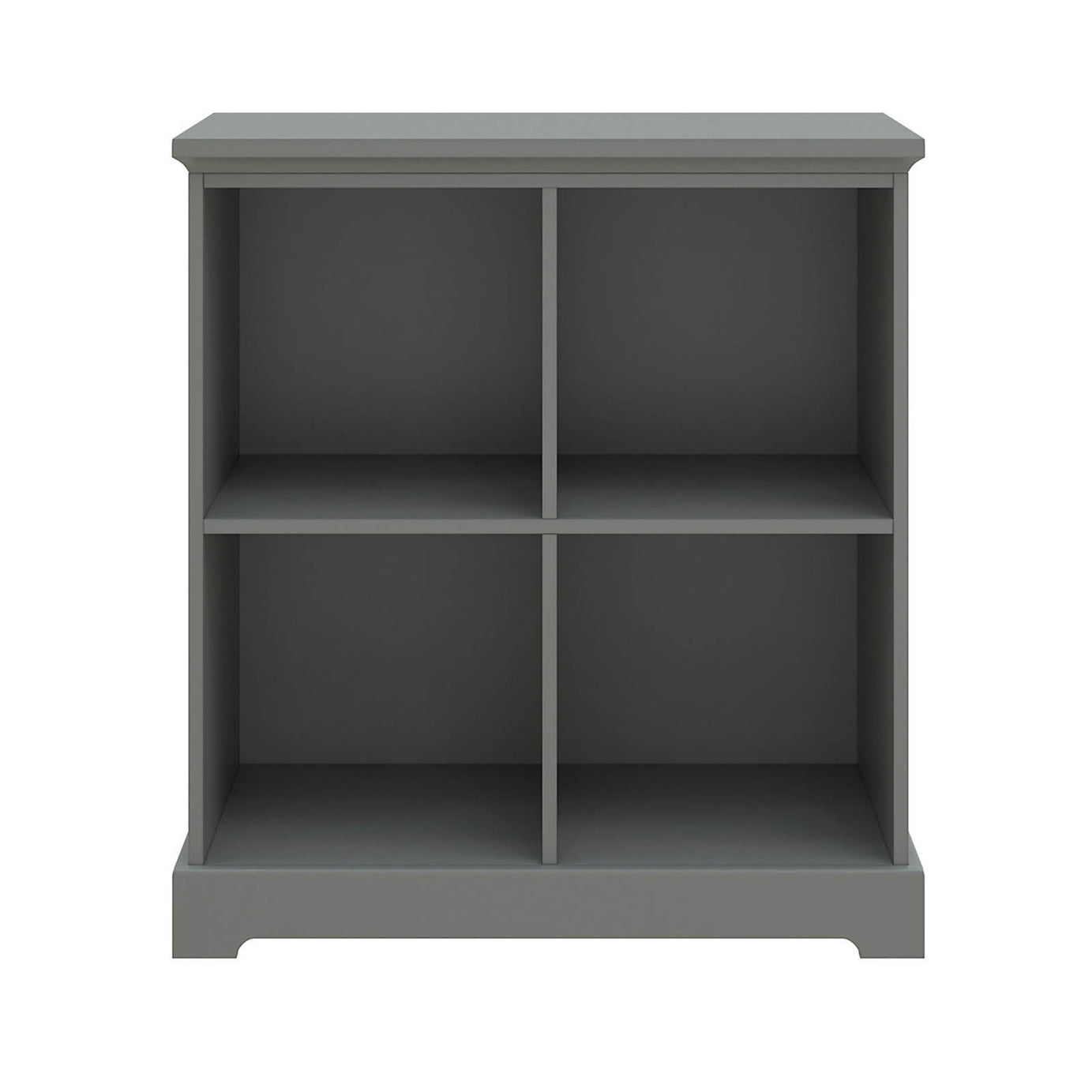 Flexi Storage 4 Cube Shelving Unit Grey Freestanding Bookcase Organizer - Image 1