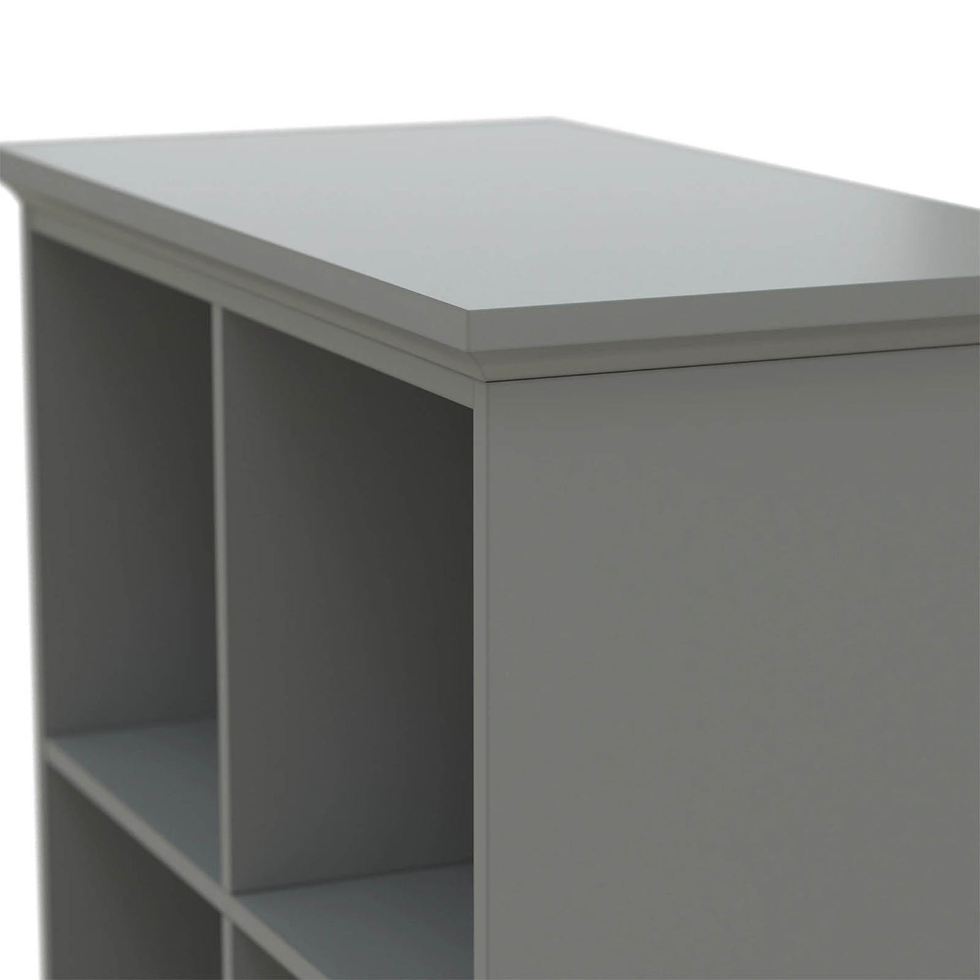 Flexi Storage 4 Cube Shelving Unit Grey Freestanding Bookcase Organizer - Image 4