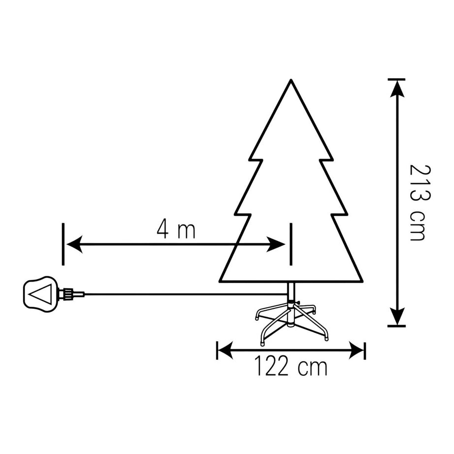 Artificial Christmas Tree 7ft Green LED Pre-Lit Warm White Home Decor Indoor - Image 3