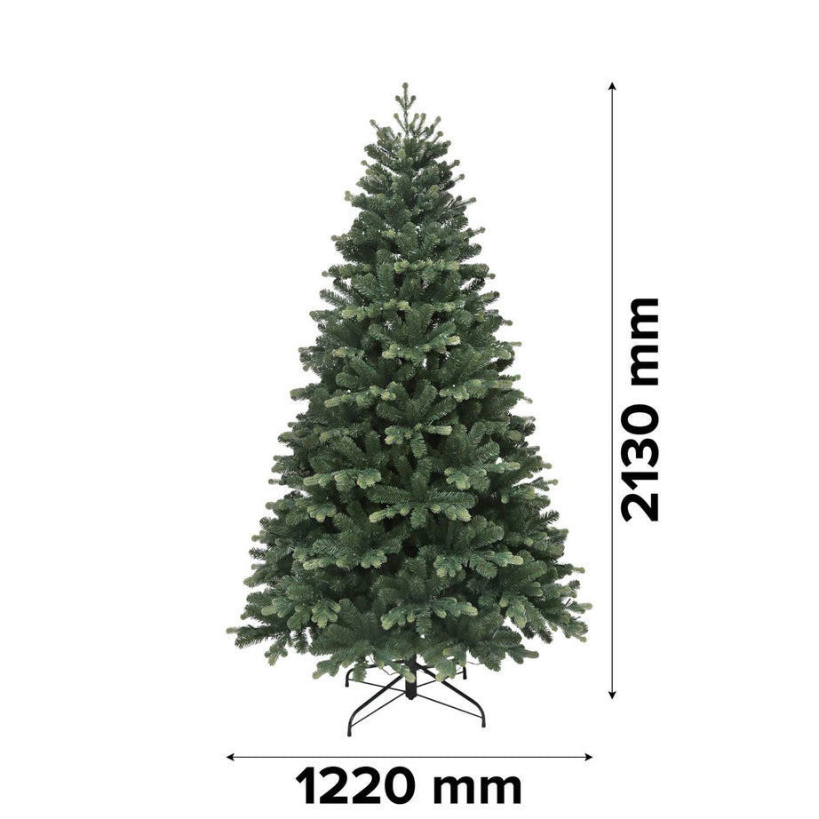 Artificial Christmas Tree 7ft Green LED Pre-Lit Warm White Home Decor Indoor - Image 5