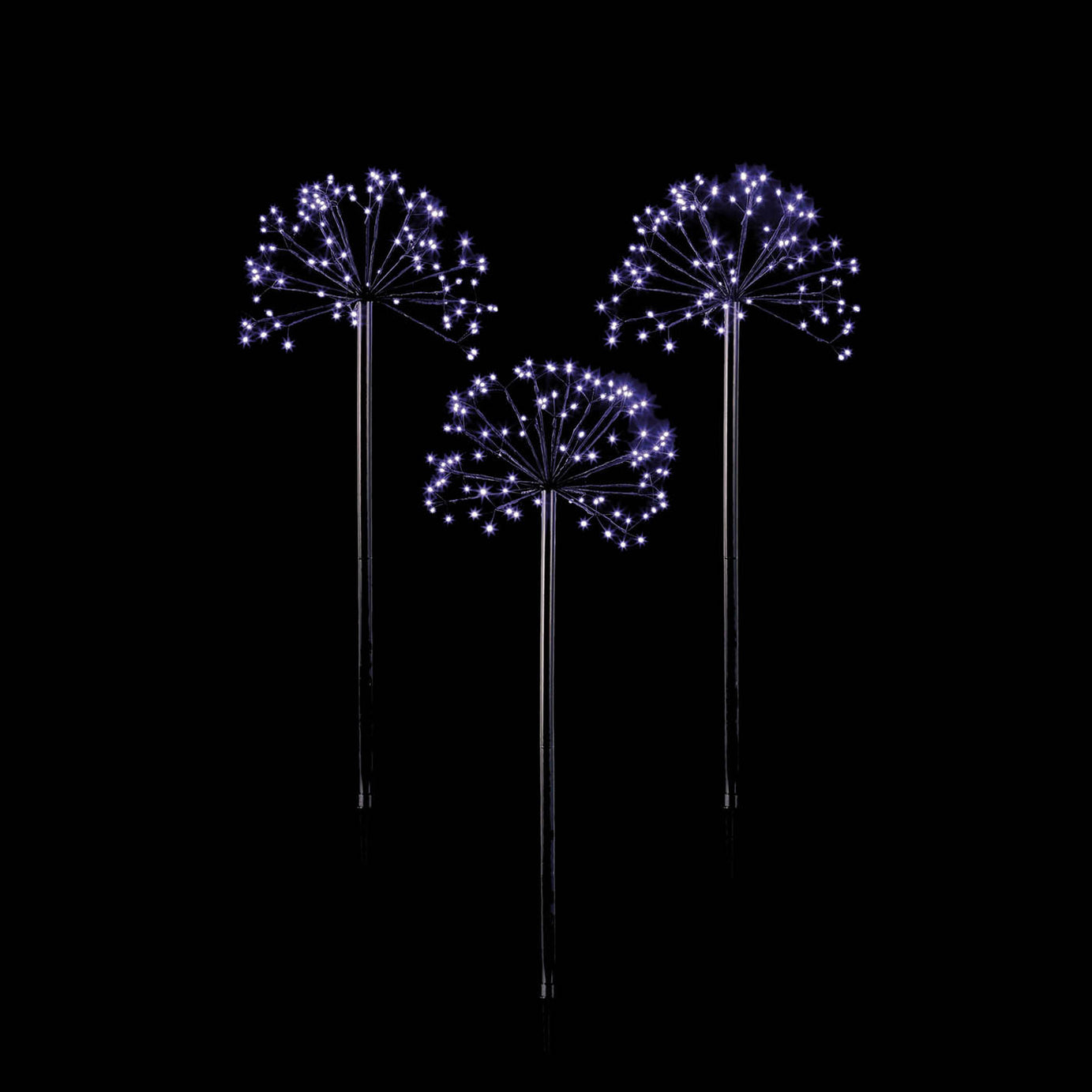 Garden LED Stake Light Indoor Outdoor White Round Festive (H)100 x (D)50cm - Image 2