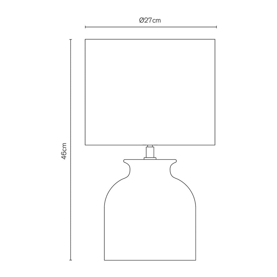 Inlight Table Lamp Capan Crackled Round Natural Distressed Effect Drum Shade - Image 2