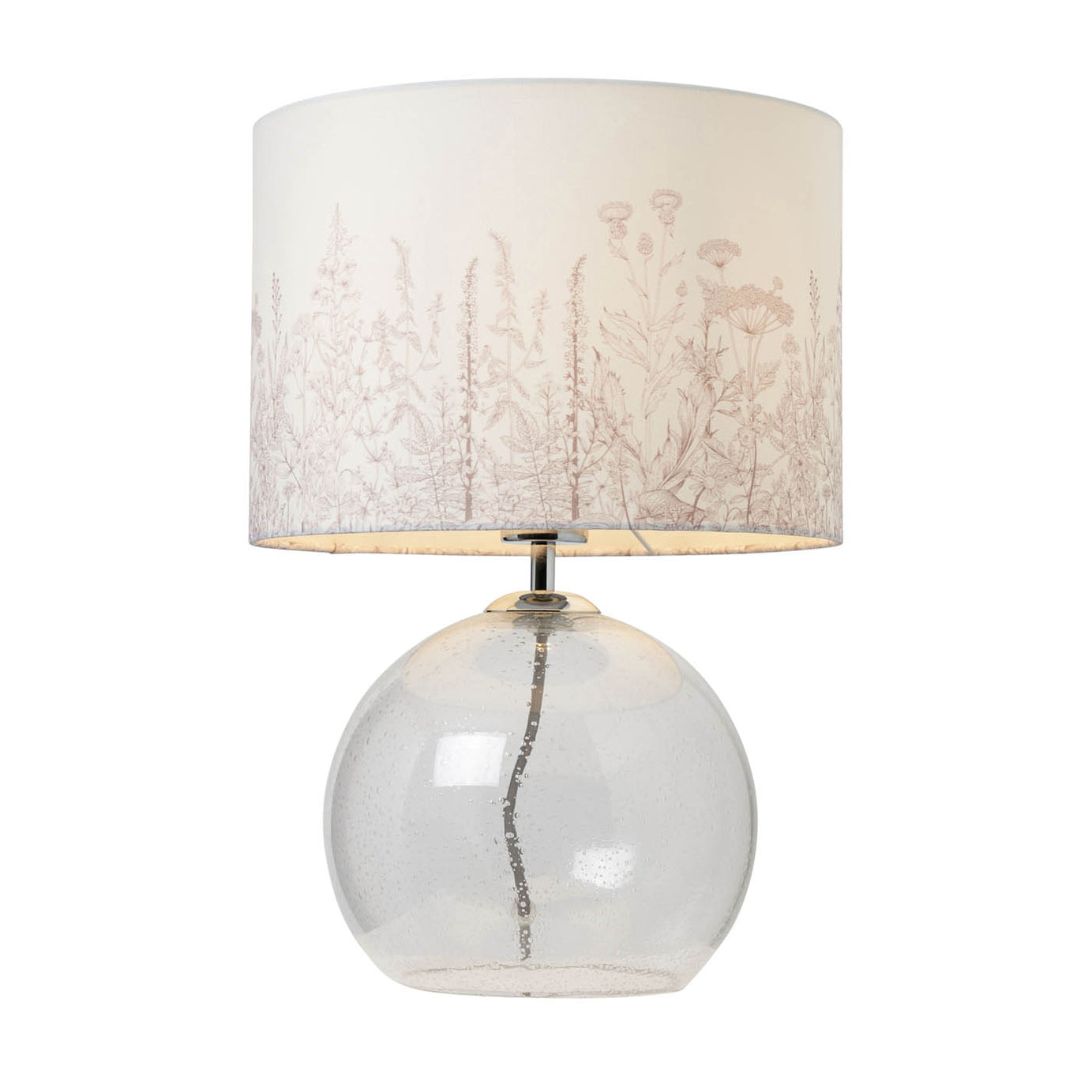 Inlight Table Lamp Warm White Floral Round Gloss Clear Glass White Modern - Image 3