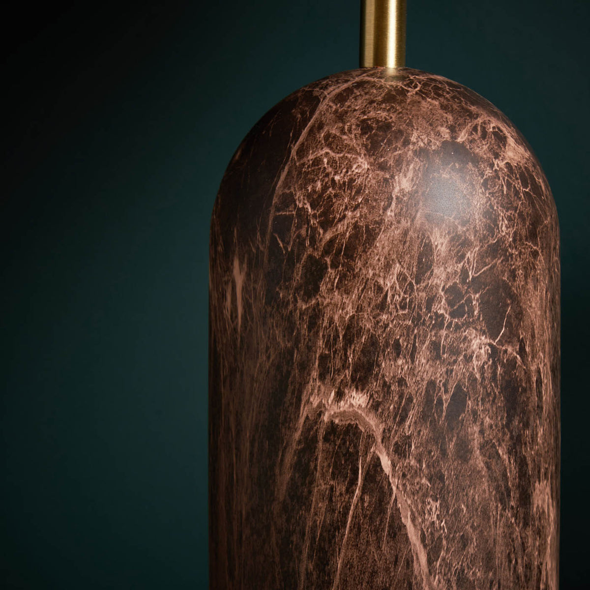 Inlight Table Lamp Printed Matt Brown Natural Marble Effect Round Contemporary - Image 7