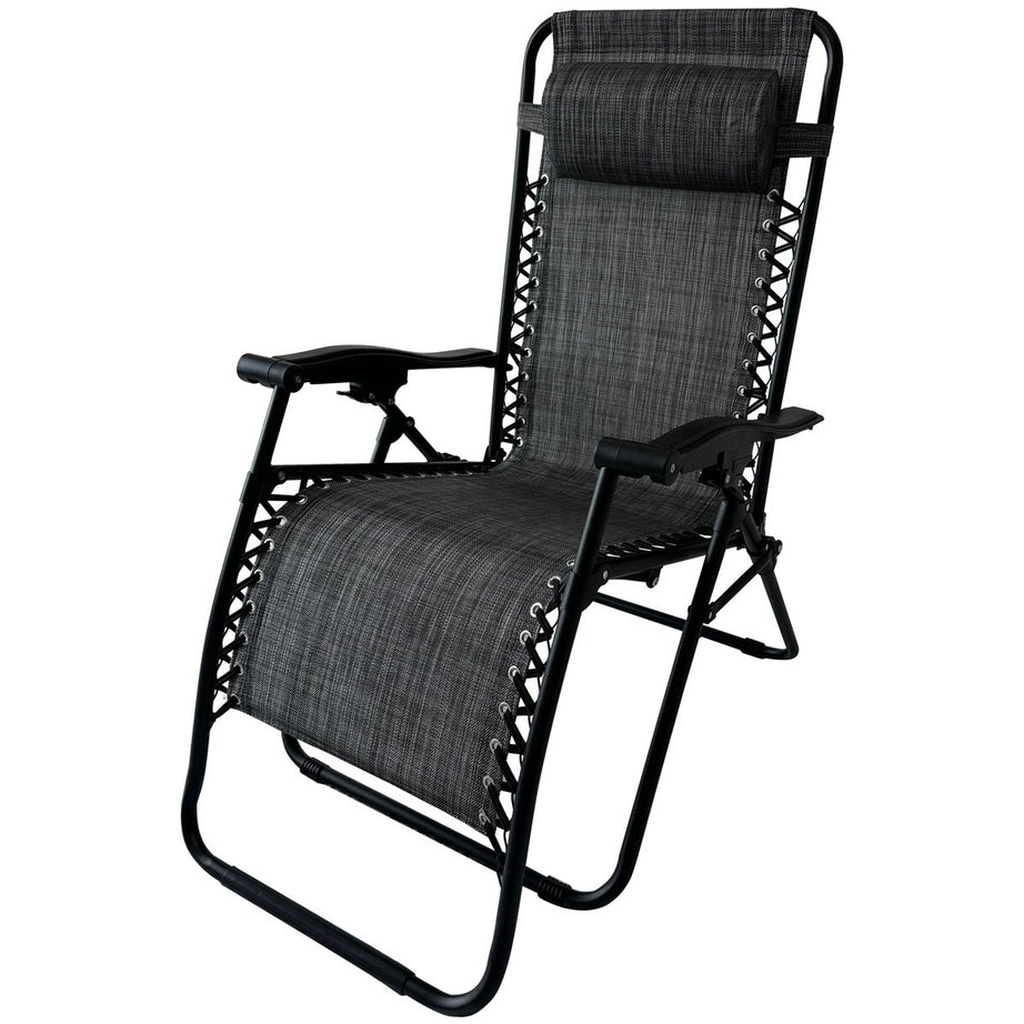 Bergama Grey Metal Gravity chair, Pack of 2 - Image 1
