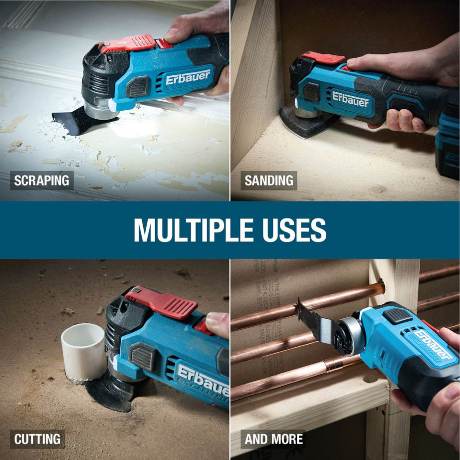 Erbauer Cordless Multi tool 18V EXT Keep Cool Brushless V2 ERI1080MLT Bare Body - Image 4