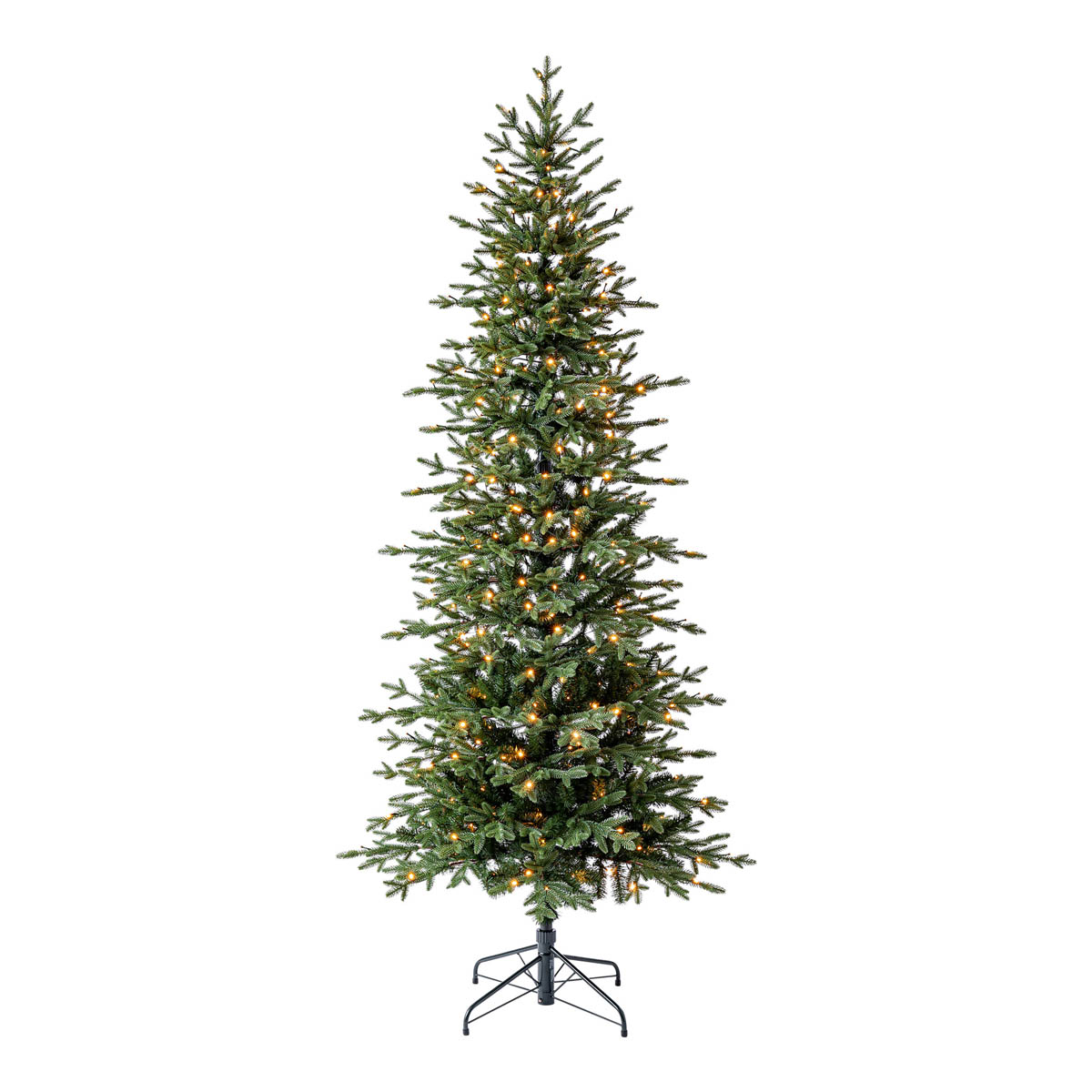 Christmas Tree Artificial Warm White LED Natural Pre-Lit Green With Stand 7.6ft - Image 1