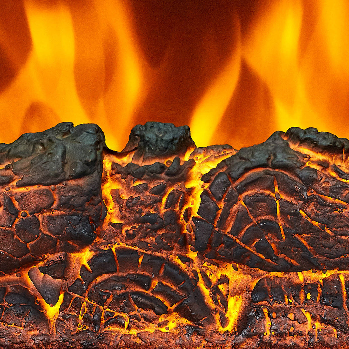 Electric Fire 1.8kW Steel Tempered Glass Wall Mounted Fireplace Heater LED Flame - Image 8