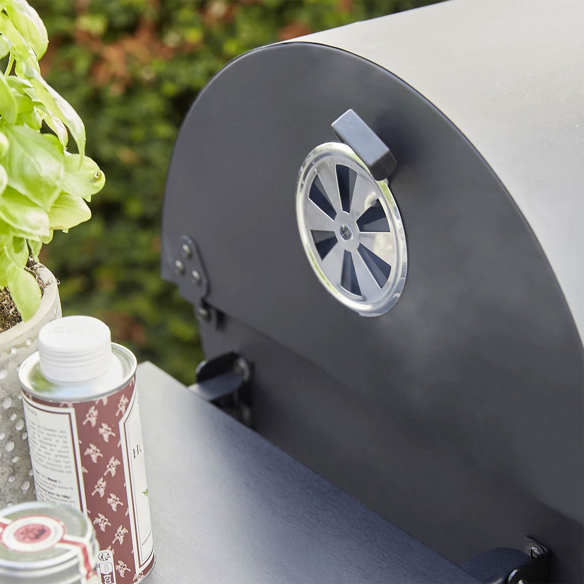 Griffin Black Charcoal BBQ Rectangle Garden Barbecue Grill Trolley - Image 5