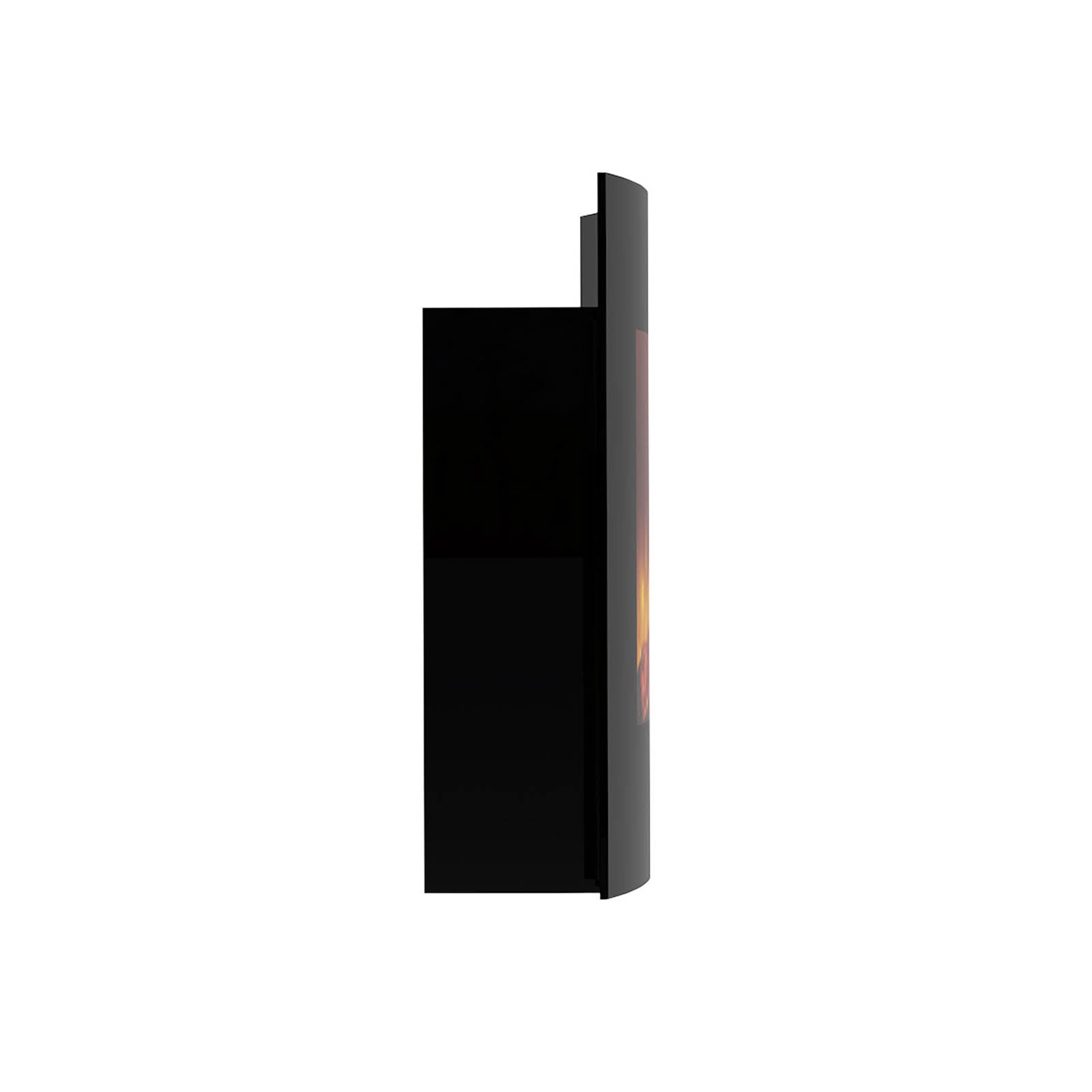 Be Modern Quattro 2kW Gloss Black Glass effect Wall-mounted Fire (H)55.5cm (W)64cm - Image 5
