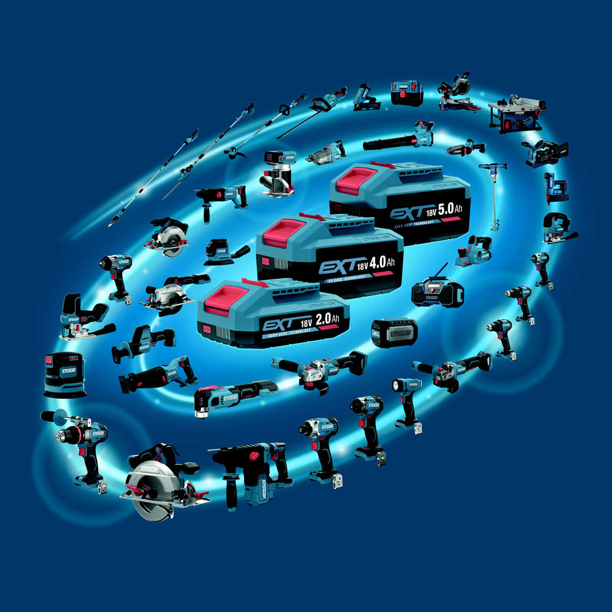 Erbauer Planer Cordless ERI1108PLN Brushless V2 82mm 18V EXT Keep Cool Body Only - Image 2